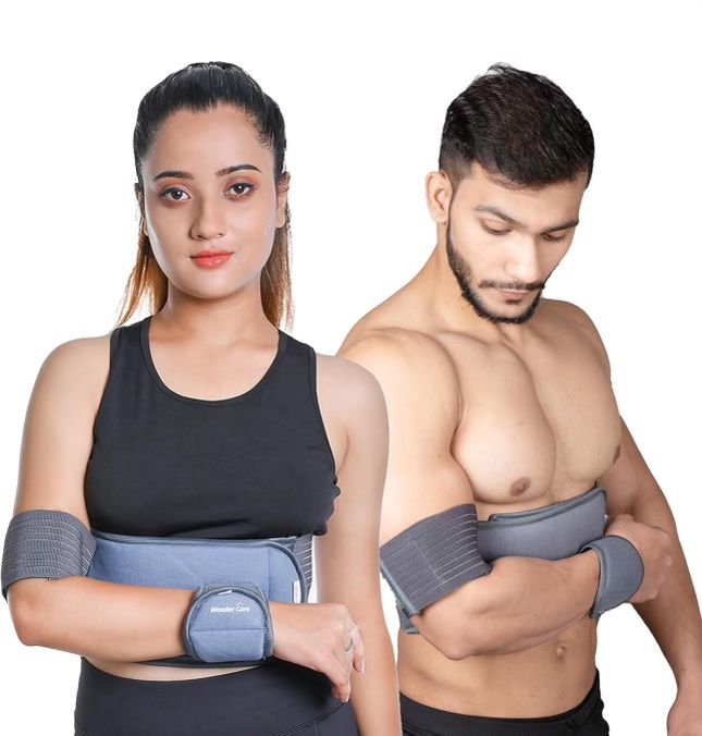 Wonder Care Inmovilizador de hombro gris - inmovilizador de brazo | codo de soporte transpirable | hombro inmovilizador para brazos fracturados rotos
