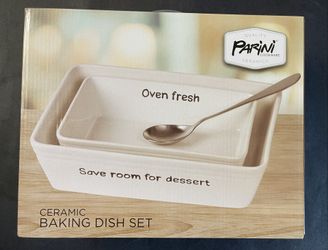 Ceramic Baking Dish Set & Batter Bowl Set - New