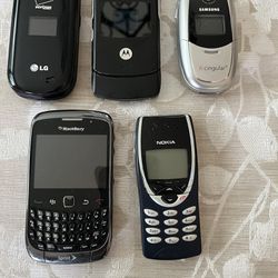 Different Brand Old Cellphones 