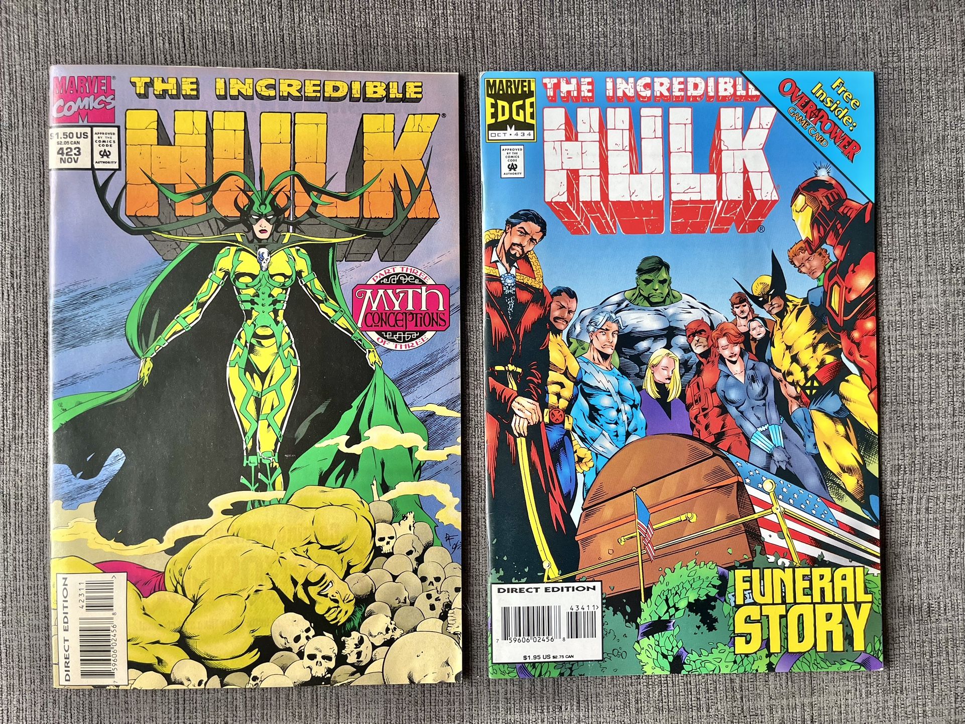 Incredible Hulk #423 & # 434 MARVEL Comics 1994