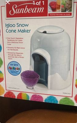 Igloo snow cone maker