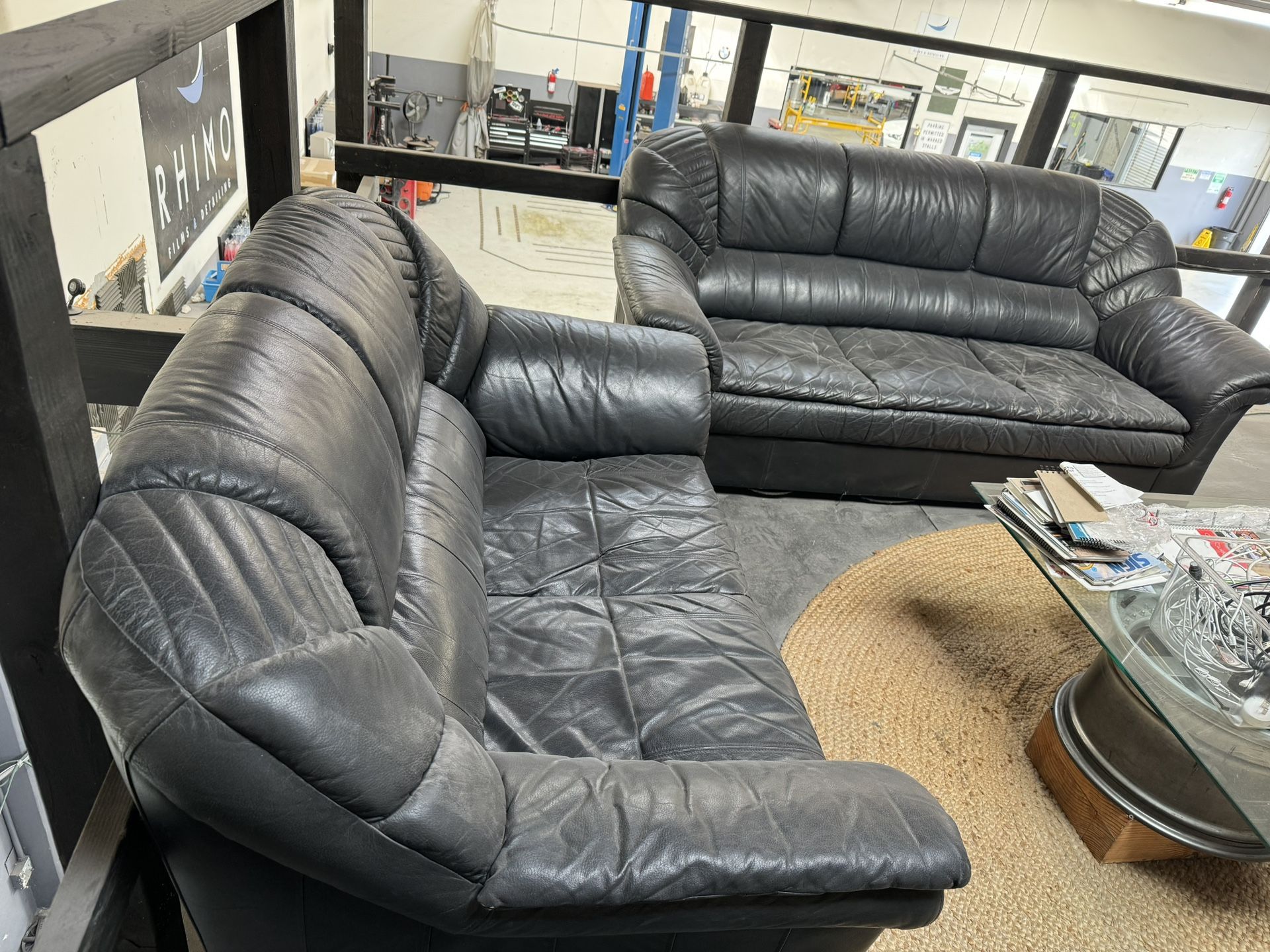Leather Sofa Couch Love Seat 