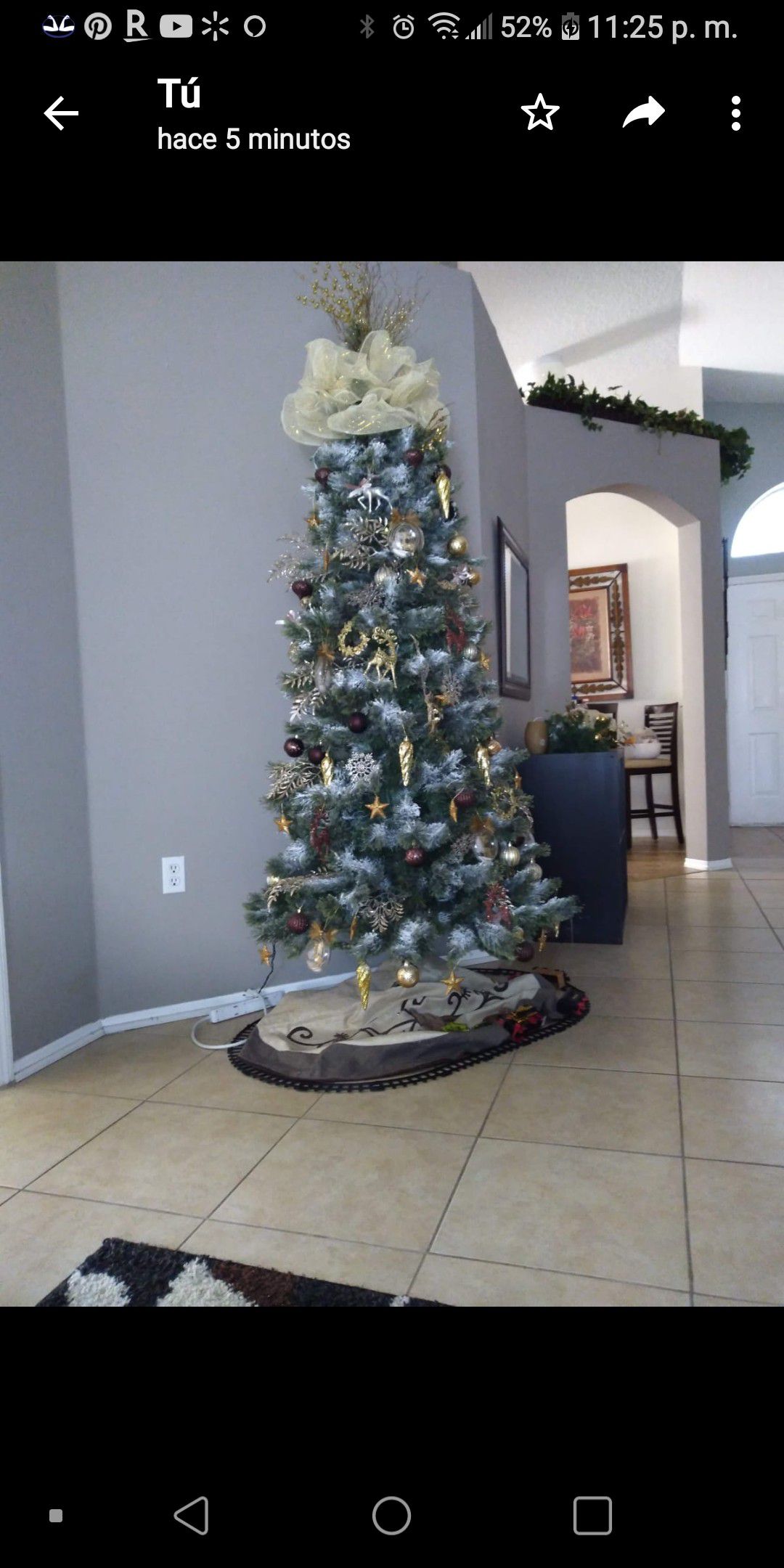 Christmas Tree with ornaments and train