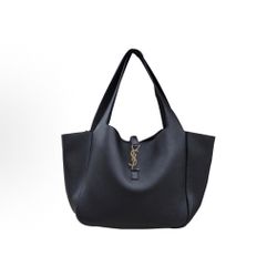 SAINT LAURENT YSL BEA Series Logo Logo Bronze Hardware Accessories Deerskin Tote Bag(182)69