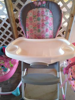 Rocking chair, high chair and baby walker