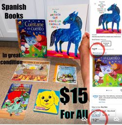 $15 For All Spanish Books for Kids some large ones in great condition