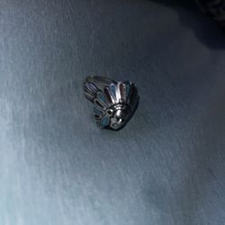 Turquoise And Coral Native Ring