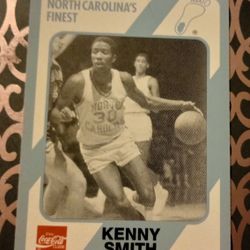 1989-90 Collegiate Kenny Smith North Carolina's Finest Tar Heels #107 Coca-Cola Basketball Card Vintage Collectible NCAA
