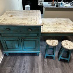 Kitchen Island With Pull Out Table And Fold Out Bar