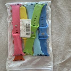 6 Pack Bands Compatible with Apple Watch 38mm 40mm 41mm 42mm 44mm 45mm 49mm,Silicone Sport Strap for IWatch Series Ultra 9/8/7/6/5/4/3/2/1 SE