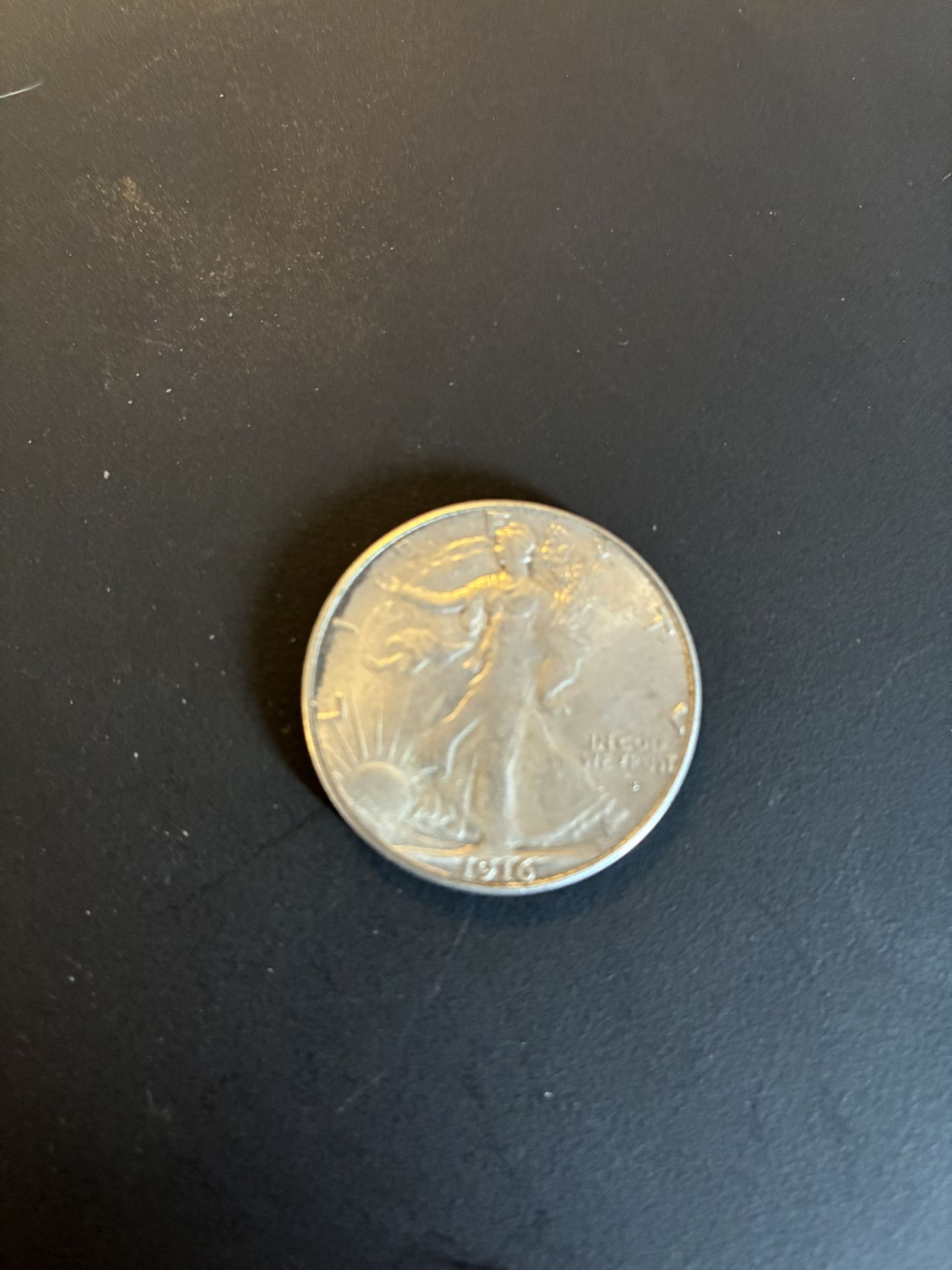 1916 S Walking Liberty Half Dollar