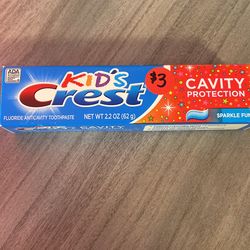 Kids Crest/Brush Buddies Toothpaste $3 Each