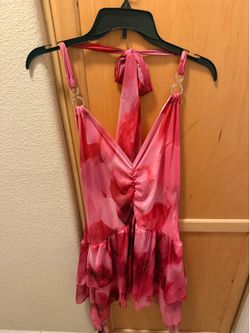 SHEIN Hot Pink Flowy Summer Dress/Romper