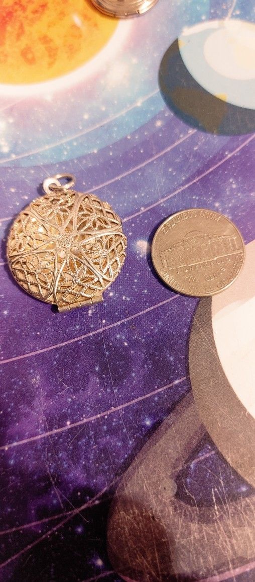 3 Dif Beautiful Locket Charms S.925, 18KGP, & 10KTGF