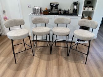 28 '' Bar Stools Set of 4, for Kitchen Island. Grey