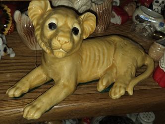 Lion Cub Porcelain Figure