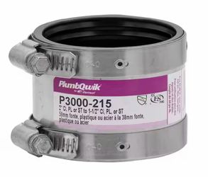 Fernco Proflex 2 in. x 1-1/2 in. Neoprene Shielded Coupling