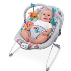 Bright Starts Baby Bouncer Soothing Vibrations Infant Seat Taggies Music Removable Toy Bar 0 6 Months Up To 20 Lbs Toucan Tango Box is damaged for Sale in Tolleson AZ OfferUp