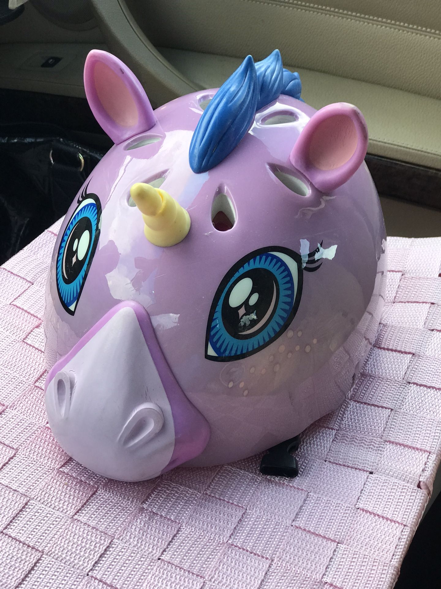 Raskullz Bike Helmet! Purple lavender blue white pink! Practically new!