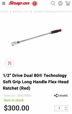1/2 inch soft Grip long Handle Flex Head Ratchet