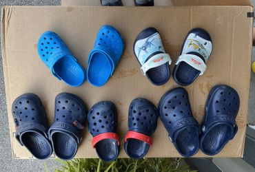 Crocs For Kids, 5 Pairs Sizes : 5, 7, 8, 10, 11