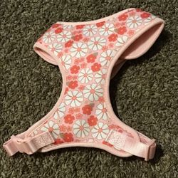 Medium Pink Flowered Dog Harness 