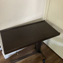 Vintage Danish Rosewood Rolling Tray Table 70s