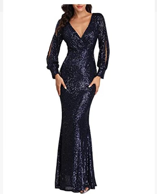Women Sequin Evening Dress - Size: Medium