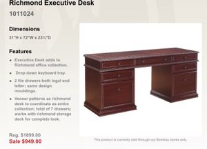 Bombay Richmond Executive Desk For Sale In Stockton Ca Offerup