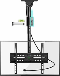 Ceiling TV Mount with Power Strip