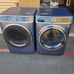 GE MEGA CAPACITY, FRONT LOAD WASHER AND GAS DRYER