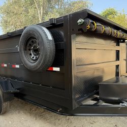 New 8x4x14 Scissor Lift Heavy Duty Hydraulic Dump Trailer Fully Loaded With Accessories 🔥