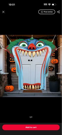 🎃 Halloween Monster Door Cover – Scary Halloween Decoration