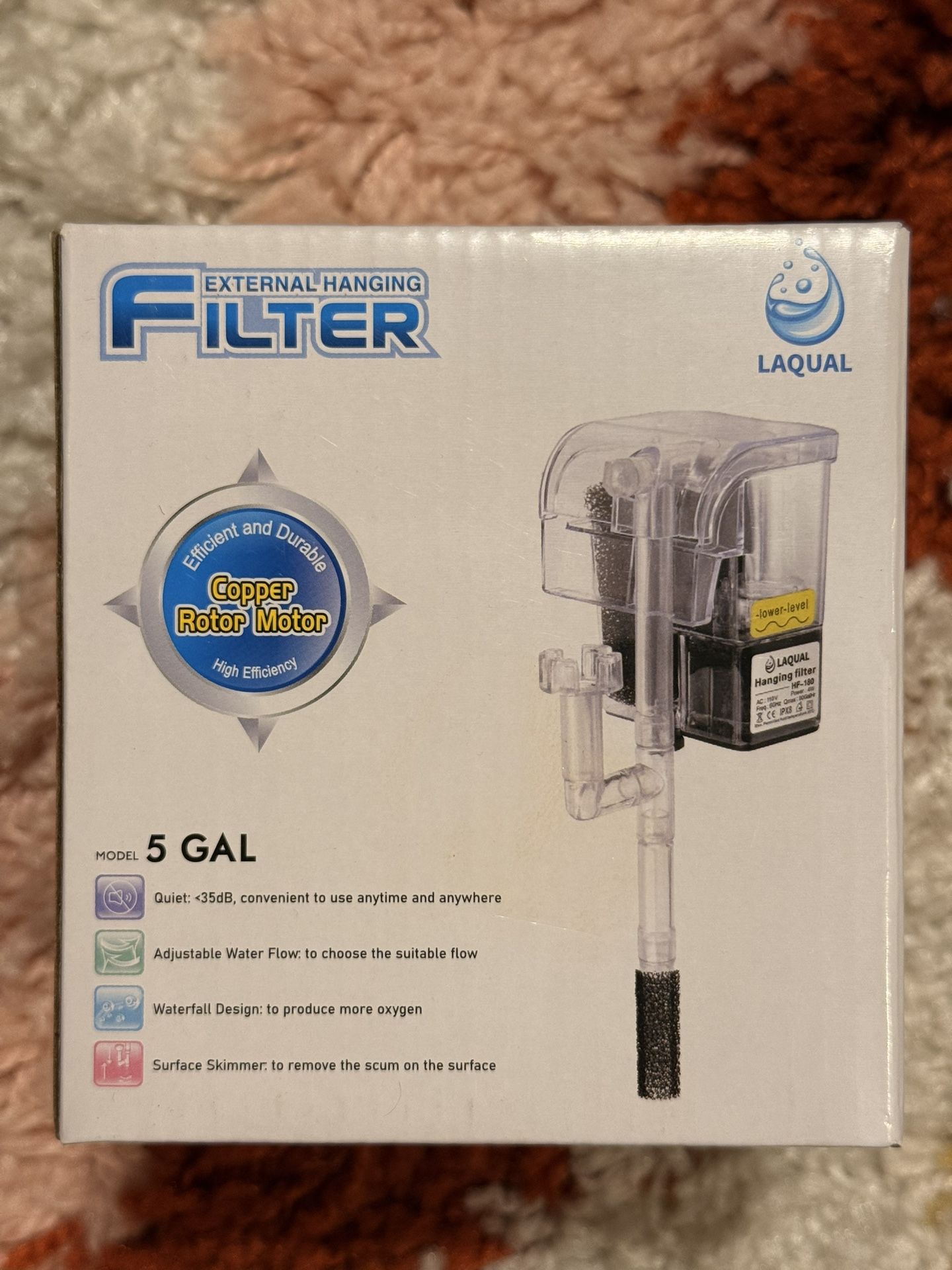 Hang On Back Aquarium Filter With Surface Skimmer