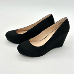 Nine West Womens Black Wedge Suede Size 5M