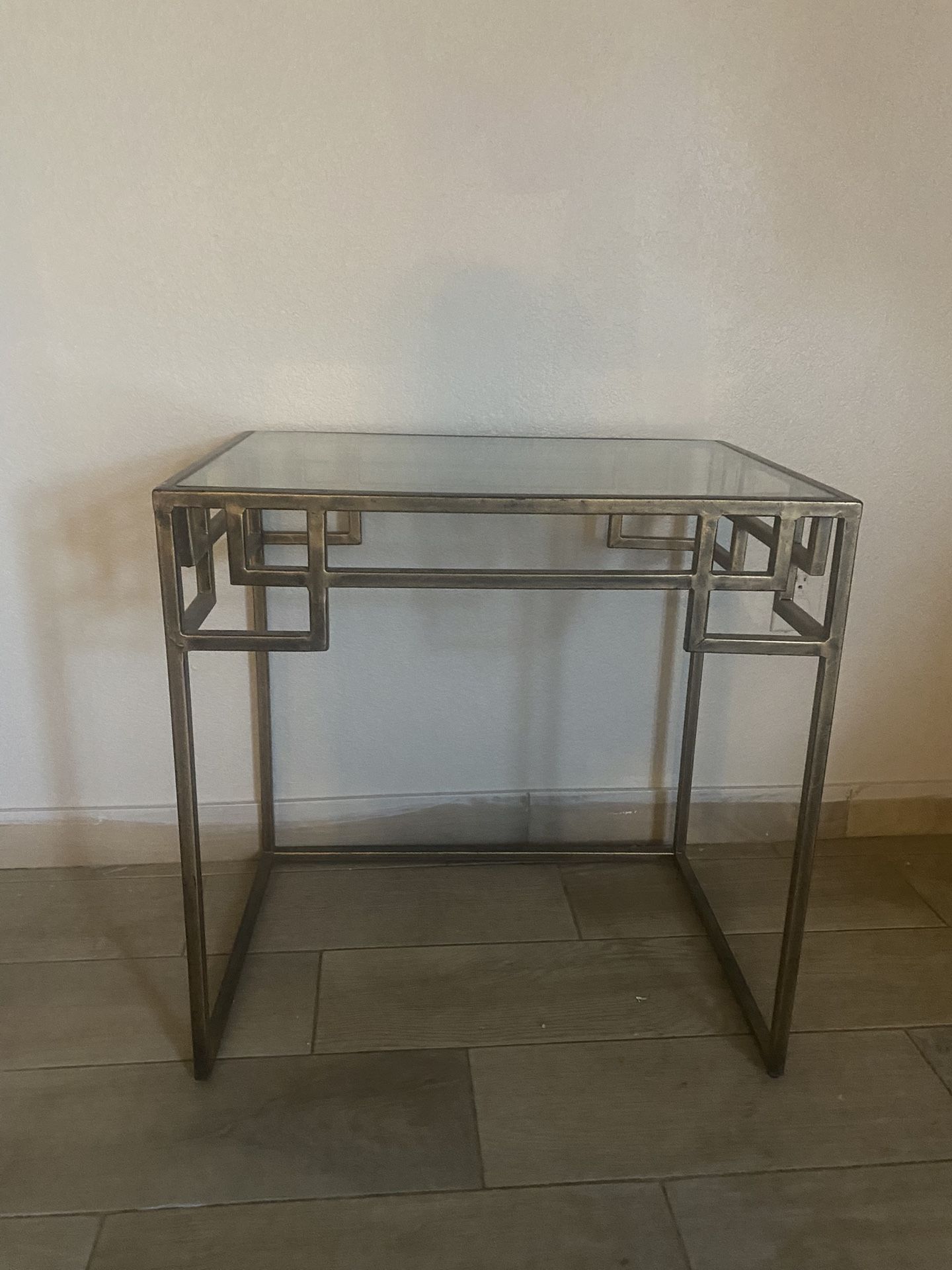 Glass Top Side Table
