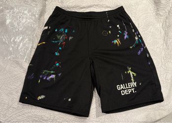 Gallery Dept. Men's French Studio Gym Paint Shorts Black Size Large