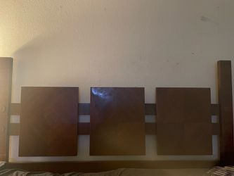 Lane Staccato," "Brutalist," and "Mid-Century Modern Queen headboard