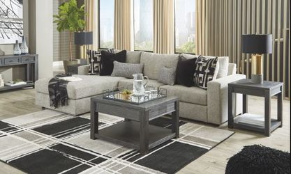 Two piece fabric sectional 