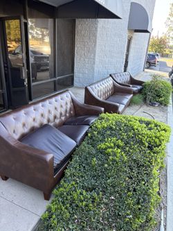 Free Leather Couches! Must Go Today 