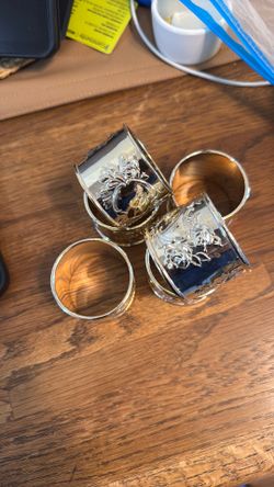 Napkins holder set (6) silver