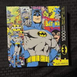 NEW - Aquarius Batman Retro 1000 Piece Puzzle (12" X 36")
