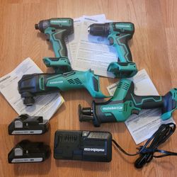 New Metabo Hpt Brushless Cordless 4 Tool Combo Kit $180 Firm. Pickup Only 