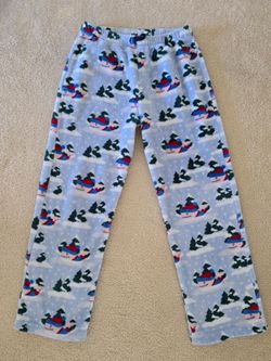 Fleece Pajama Pants Holiday Snowman Print