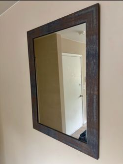 Large Rustic Metal Wall Mirror – Heavy Duty – Excellent Condition