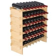 120 Bottle Wood Wine Rack 8 Tier Storage Display Shelves