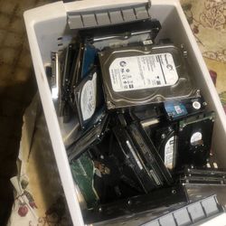 2 Trays Of Hard Drives
