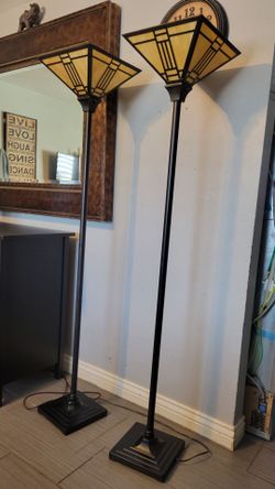 TWO BEAUTIFUL TIFFANY TALL LAMPS
