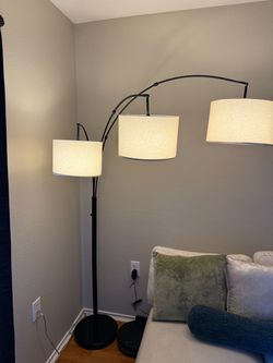 3-Arc Floor Lamp with Drum Shades