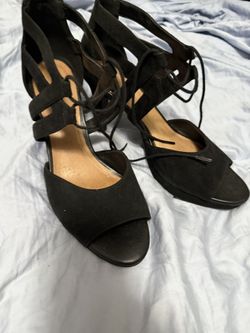Black Suede High Heels Clarks Size 9